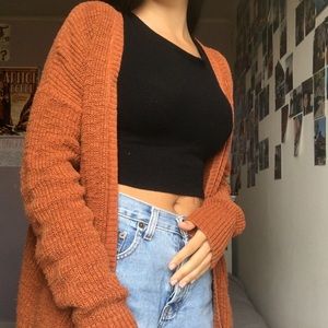 Burnt orange cardigan
